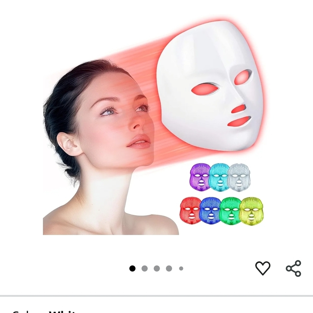 7in 1 LED Light Therapy Mask - White